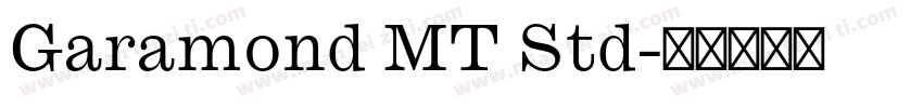 Garamond MT Std字体转换